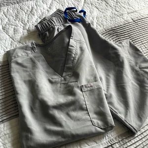 Mens cement colored Figs scrubs (jogger pants). Both in size medium